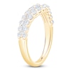 Thumbnail Image 2 of Lab-Grown Diamond Three-Row Contour Anniversary Ring 1 ct tw 14K Yellow Gold