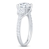 Thumbnail Image 2 of Round-Cut Lab-Grown Diamond Three-Stone Engagement Ring 3 ct tw 14K White Gold
