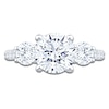 Thumbnail Image 3 of Round-Cut Lab-Grown Diamond Three-Stone Engagement Ring 3 ct tw 14K White Gold