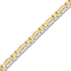Thumbnail Image 2 of Men's Diamond Link Bracelet 1/6 ct tw Stainless Steel & Yellow Ion Plating 8.63"