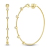Thumbnail Image 2 of Shy Creation Bezel-Set Diamond Station Hoop Earrings 1/4 ct tw 14K Yellow Gold B22001045V2D1.75