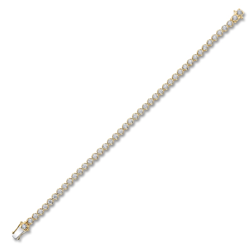 Main Image 2 of Shy Creation Diamond Tennis Bracelet 1 ct tw 14K Yellow Gold 7"