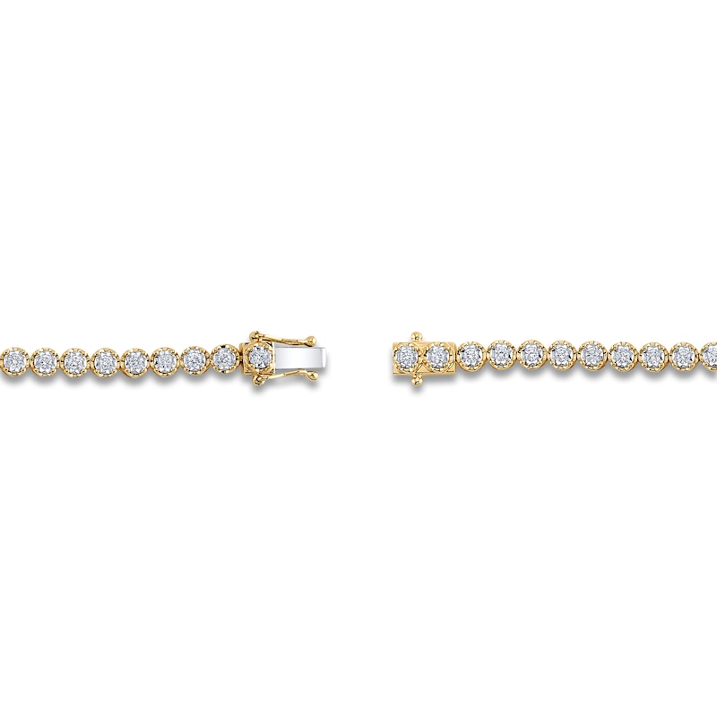 Main Image 3 of Shy Creation Diamond Tennis Bracelet 1 ct tw 14K Yellow Gold 7"
