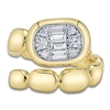Thumbnail Image 3 of Shy ICON Lumeria Baguette & Round-Cut Multi-Diamond Pillow Wrap Ring 1/2 ct tw 14K Yellow Gold