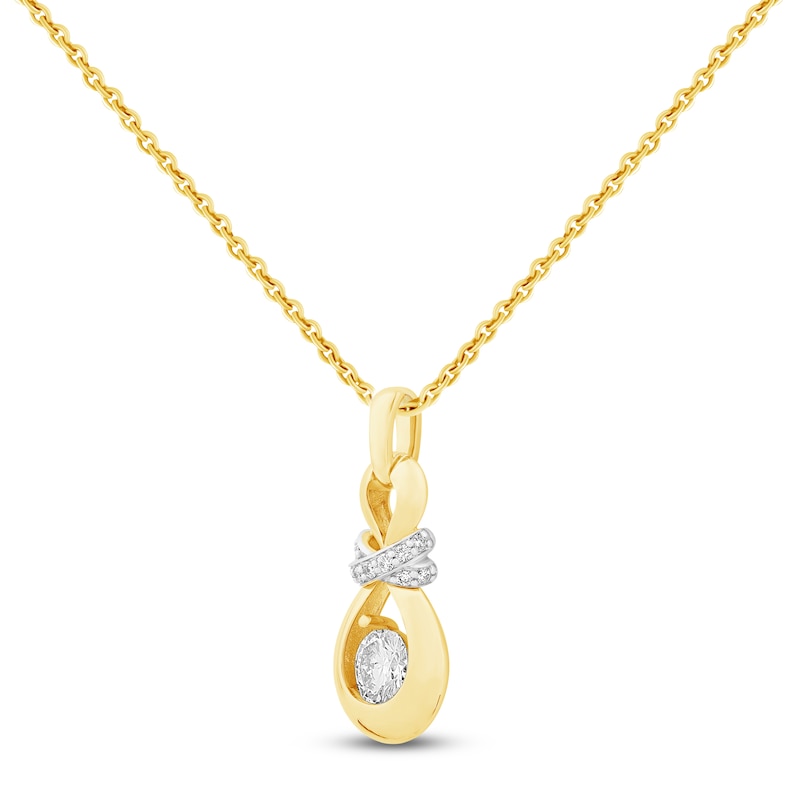 Main Image 2 of Captivate Diamond Necklace 2-1/4 ct tw 14K Two-Tone Gold 18"