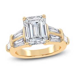 Emerald-Cut Created By Jared Studio Lab-Grown Diamond Engagement Ring 4-1/2 ct tw 14K Yellow Gold