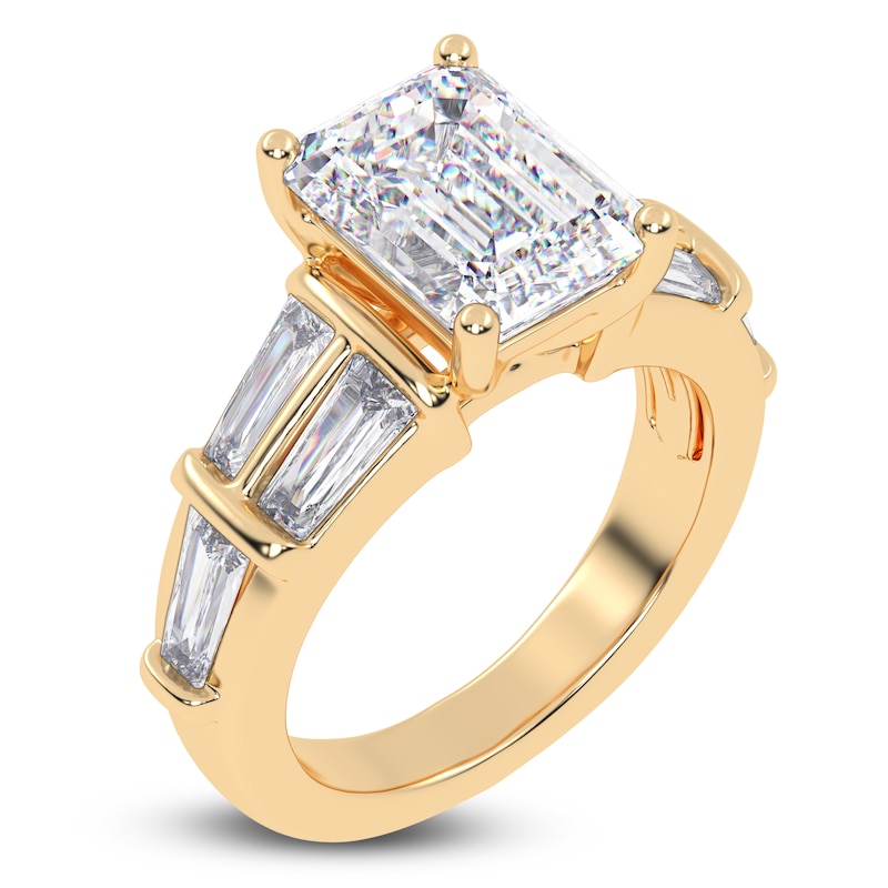 Main Image 2 of Emerald-Cut Created By Jared Studio Lab-Grown Diamond Engagement Ring 4-1/2 ct tw 14K Yellow Gold