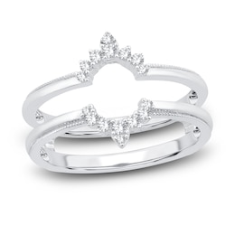 Diamond Enhancer Ring 1/6 ct tw Round 14K White Gold