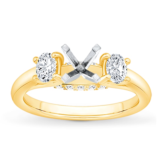 Chosen Certified Diamond Engagement Ring Setting 1/2 ct tw Oval 14K Yellow Gold