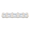 Thumbnail Image 3 of Certified Princess & Round-Cut Diamond Scalloped-Edge Anniversary Ring 1-1/2 ct tw 14K Yellow Gold
