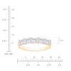 Thumbnail Image 4 of Certified Princess & Round-Cut Diamond Scalloped-Edge Anniversary Ring 1-1/2 ct tw 14K Yellow Gold