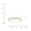 Thumbnail Image 4 of Certified Princess & Round-Cut Diamond Scalloped-Edge Anniversary Ring 1 ct tw 14K Yellow Gold