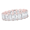 Thumbnail Image 1 of Certified Emerald-Cut Diamond Eternity Band 7-5/8 to 9-5/8 ct tw 14K Rose Gold