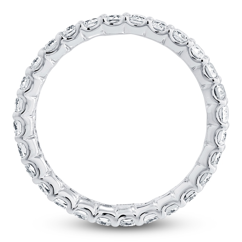 Main Image 2 of Certified Emerald-Cut Diamond Eternity Band 2 to 2-3/8 ct tw Platinum