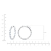 Thumbnail Image 4 of Jared Signature Lab-Grown Diamond Inside-Out Hoop Earrings 2 ct tw 14K White Gold