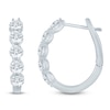 Thumbnail Image 1 of Lab-Grown&nbsp;Diamond Five-Stone U-Hoop Earrings 2 ct tw 14K White Gold