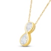 Thumbnail Image 2 of Jared Signature Bezel Collection Pear-Shaped Lab-Grown Diamond Infinity Necklace 3/4 ct tw 14K Yellow Gold 18"
