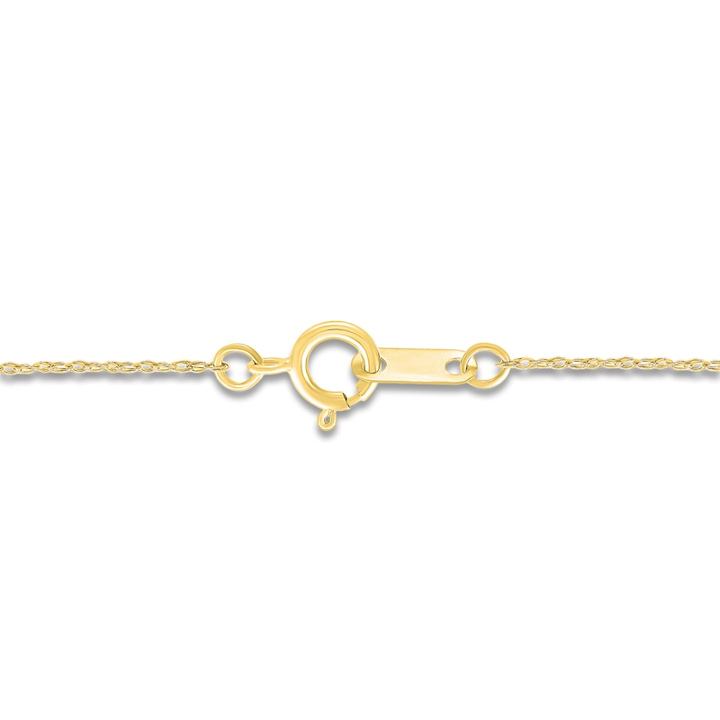 Main Image 3 of Jared Signature Bezel Collection Pear-Shaped Lab-Grown Diamond Infinity Necklace 3/4 ct tw 14K Yellow Gold 18"