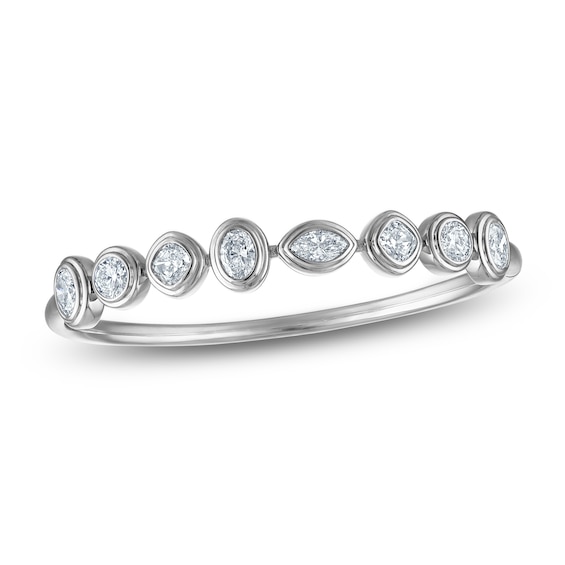 Jared Signature Multi-Shape Lab-Grown Diamond Bezel-Set Bangle Bracelet 4 ct tw Sterling Silver