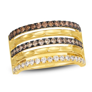 Le Vian Diamond Multi-Row Ring 7/8 ct tw 14K Honey Gold