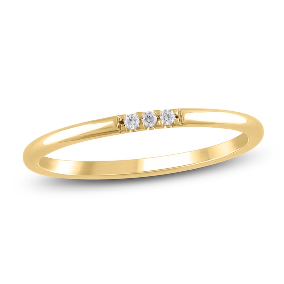 Chosen Certified Diamond-Accent Slender Stackable Ring 14K Yellow Gold