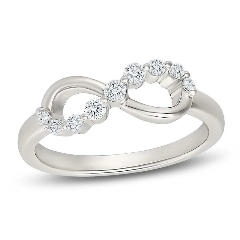 Main Image 1 of Jared Signature Diamond Infinity Ring 1/5 ct tw Sterling Silver