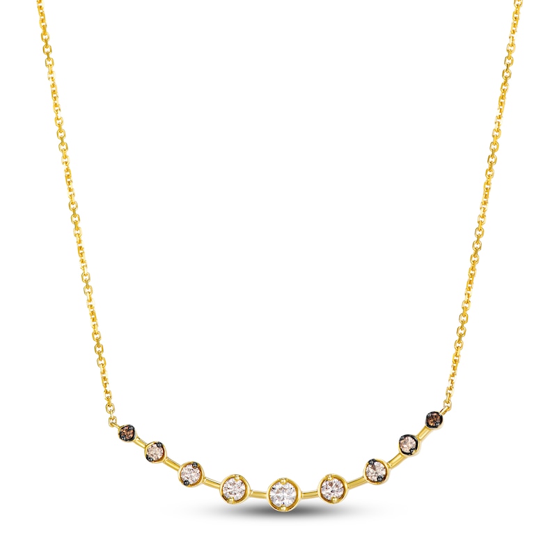 Main Image 1 of Le Vian Georgian Collection Diamond Smile Necklace 1/2 ct tw 14K Honey Gold 19"