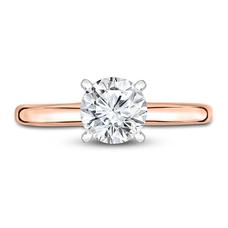Main Image 3 of Diamond Solitaire Engagement Ring 5/8 ct tw Round 14K Rose Gold (I2/I)