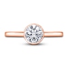 Thumbnail Image 3 of Diamond Solitaire Engagement Ring 1 ct tw Bezel-Set Round 14K Rose Gold (I2/I)