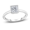 Thumbnail Image 1 of Diamond Solitaire Engagement Ring 3/4 ct tw Bezel-Set Princess 14K White Gold (I2/I)