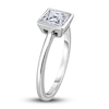 Thumbnail Image 2 of Diamond Solitaire Engagement Ring 3/4 ct tw Bezel-Set Princess 14K White Gold (I2/I)