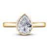 Thumbnail Image 3 of Diamond Solitaire Engagement Ring 2 ct tw Bezel-Set Pear-cut 14K Yellow Gold (I2/I)