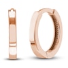Thumbnail Image 0 of Polished Square Huggie Earrings 14K Rose Gold 12.35mm