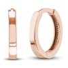 Thumbnail Image 1 of Polished Square Huggie Earrings 14K Rose Gold 12.35mm