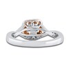 Natural Pink & White Diamond Engagement Ring 7/8 ct tw Round 14K Two-Tone Gold