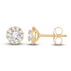 Thumbnail Image 2 of Diamond Stud Earrings 1/2 ct tw Round 14K Yellow Gold