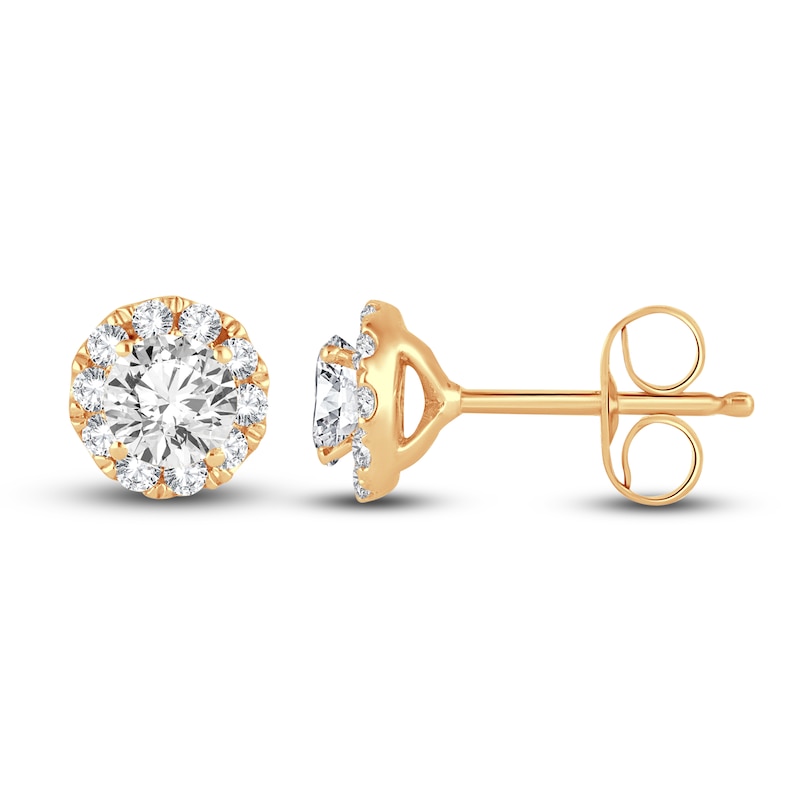 14K Gold Diamond Stud Earrings 65825