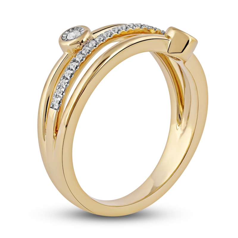 Main Image 2 of Diamond Stackable Ring 1/8 ct tw Round 14K Yellow Gold