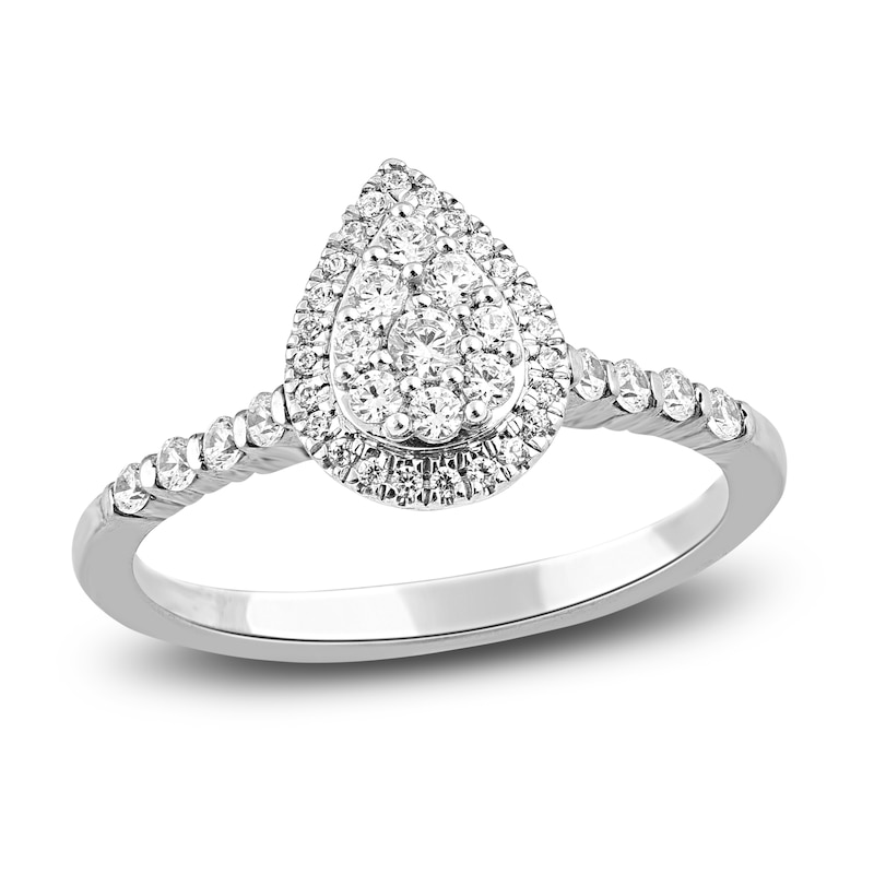 Main Image 1 of Diamond Engagement Ring 3/8 ct tw Round 14K White Gold