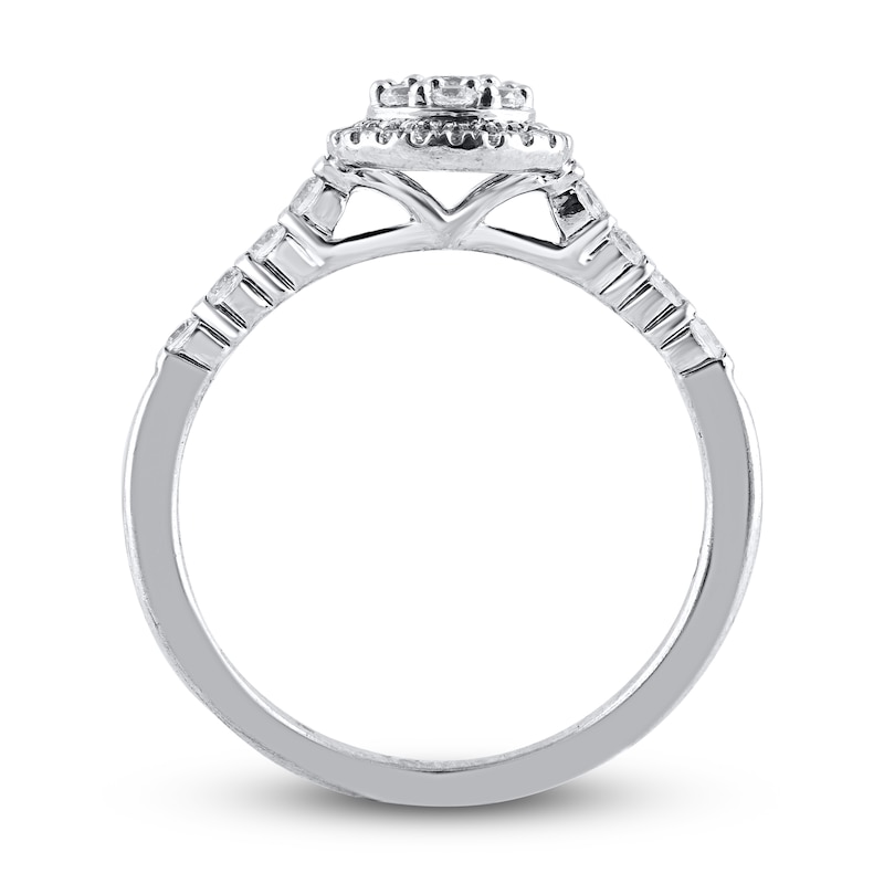 Diamond Engagement Ring 3/8 ct tw Round 14K White Gold