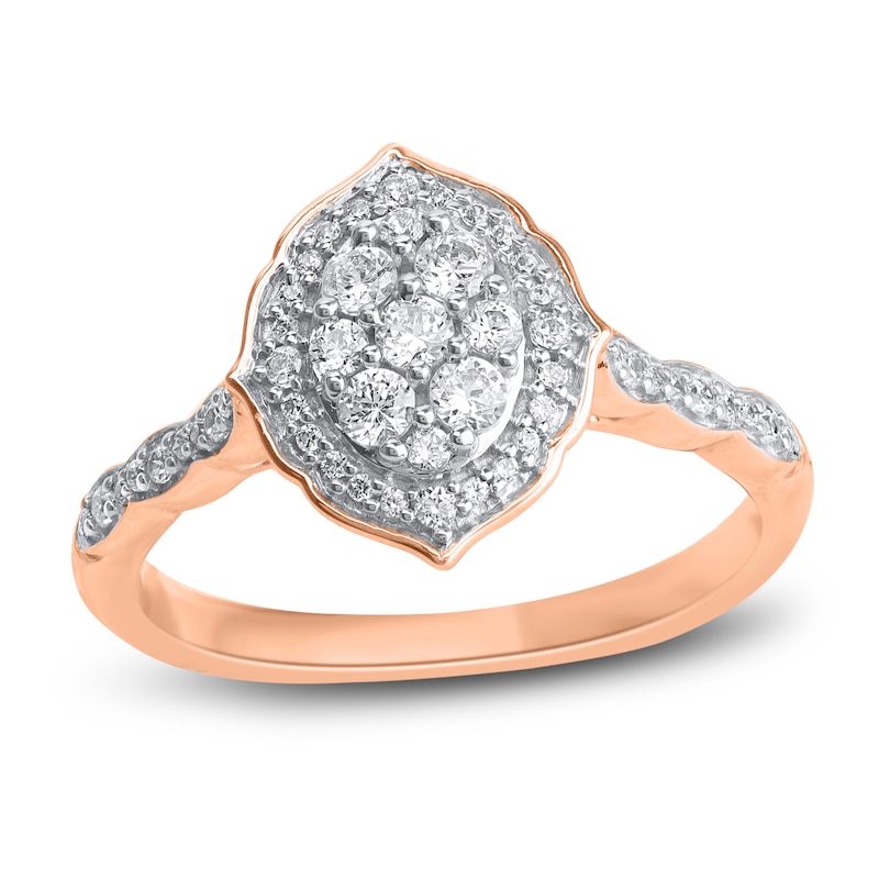 Main Image 1 of Diamond Engagement Ring 1/2 ct tw Round 14K Rose Gold