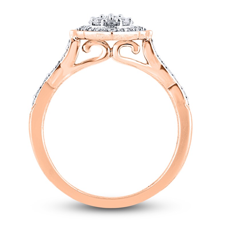 Main Image 2 of Diamond Engagement Ring 1/2 ct tw Round 14K Rose Gold