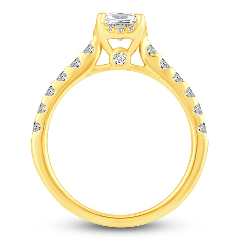 Main Image 5 of Diamond Bridal Set 1-1/2 ct tw Princess/Round 14K Yellow Gold