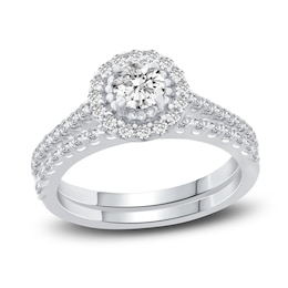 Diamond Bridal Set 1 ct tw Round 10K White Gold