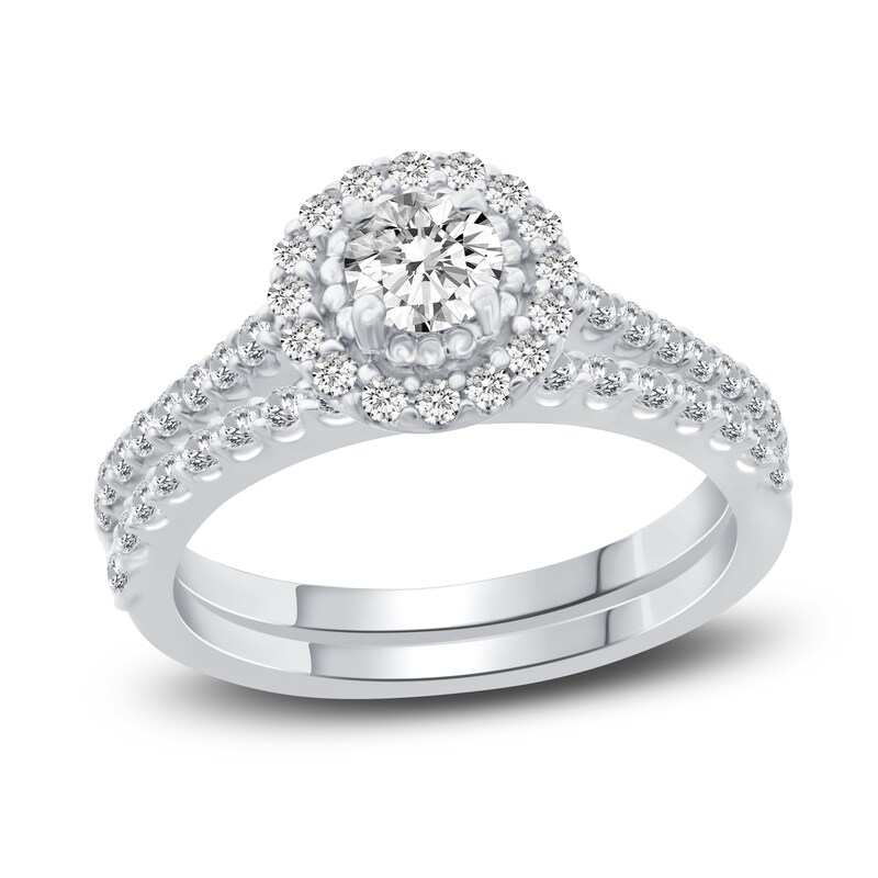 Main Image 1 of Diamond Bridal Set 1 ct tw Round 10K White Gold