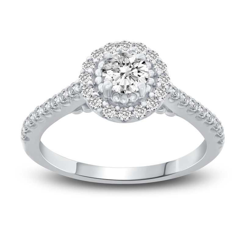 Main Image 4 of Diamond Bridal Set 1 ct tw Round 10K White Gold