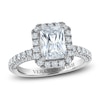 Vera Wang WISH Diamond Engagement Ring 2-3/4 ct tw Emerald/Round 18K White Gold