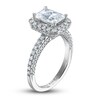 Vera Wang WISH Diamond Engagement Ring 2-3/4 ct tw Emerald/Round 18K White Gold