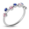 Thumbnail Image 2 of Juliette Maison Natural Pink Tourmaline & Natural Blue Sapphire Ring 10K White Gold