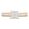 Thumbnail Image 3 of Diamond Engagement Ring 7/8 ct tw Princess/Round 14K Yellow Gold